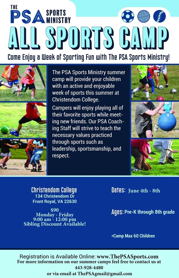 Summer Sports Camps at Christendom College | Sports Vision